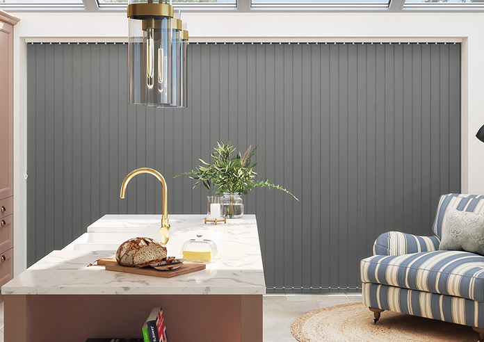 Trinity (Blackout), Fossil Grey - Vertical Blind - Image 6